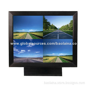 4CH BNC input CCTV LCD monitor 19 inch metal display VESA mount with 12VDCNew